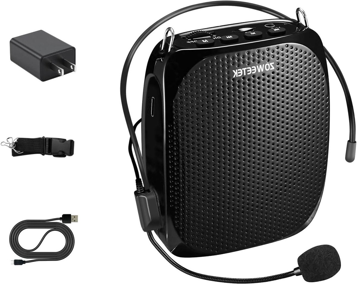 Draagbare Stemversterker - Mini Speaker Microfoon - Keel Ontlasten - 10 Watt Bereik 1000m2