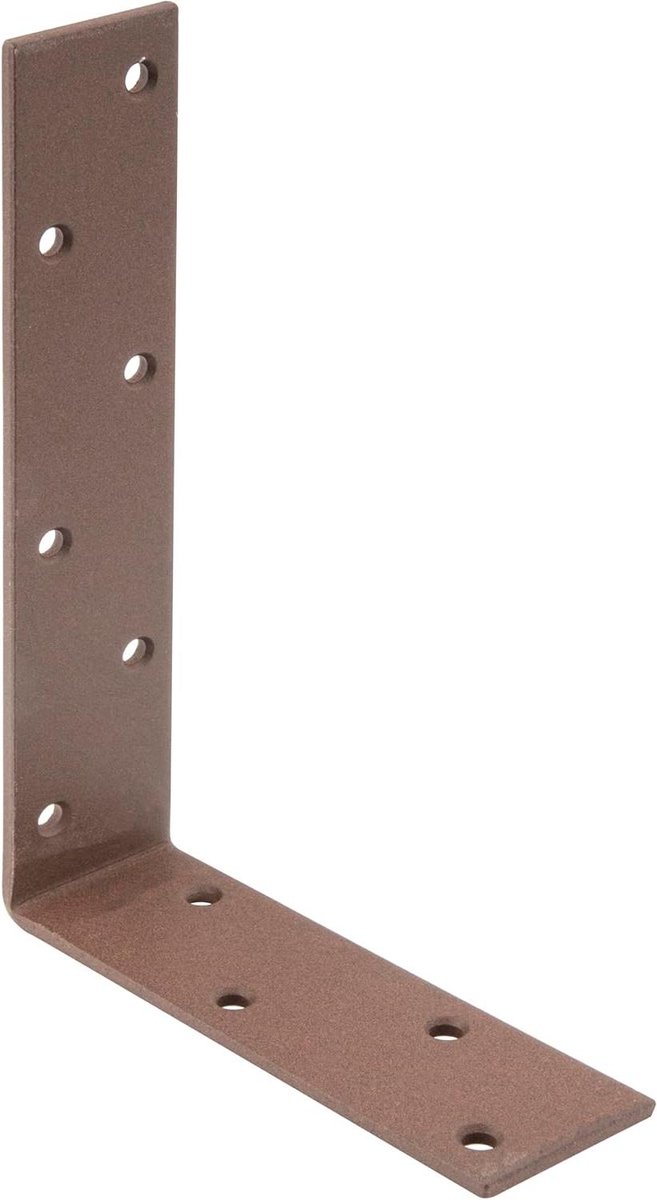 Balkhoek - Hoekverbinder Metaal - Houtverbinding Verstevigen - Decoratief Ontwerp - 24 x 16 x 5 cm - Roestbruin