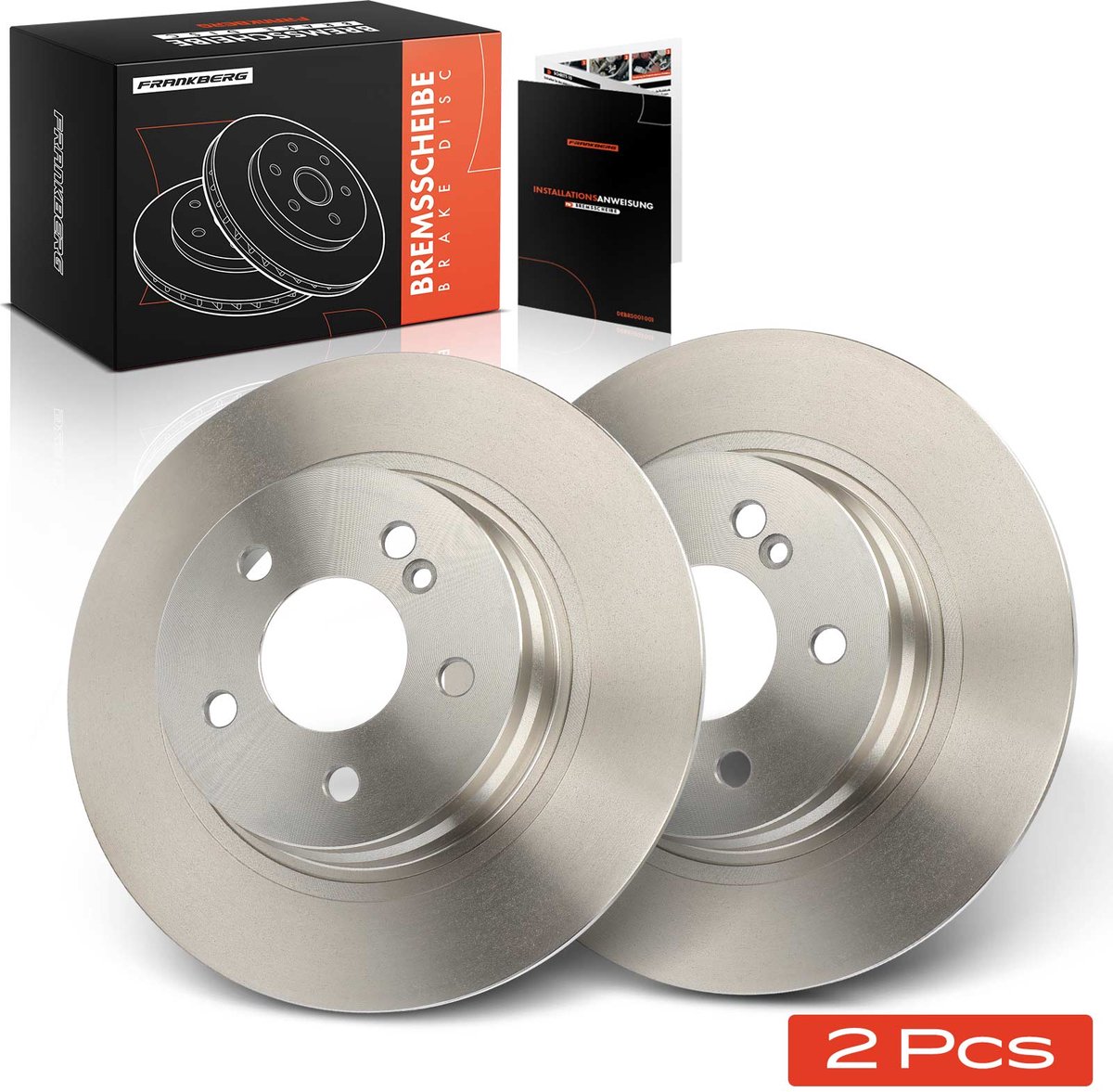 Frankberg 2x Remschijven Achteras voor Benz C-Klasse Coupé W