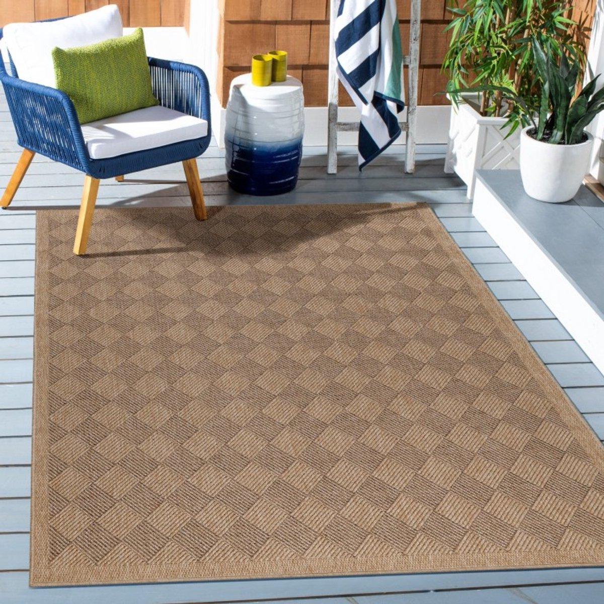 TapisTrend Buiten- en terraskleden Zwart 200x290 cm Binnen- en buitenkleed, vintage stijl, polypropyleen materiaal, voor de keuken