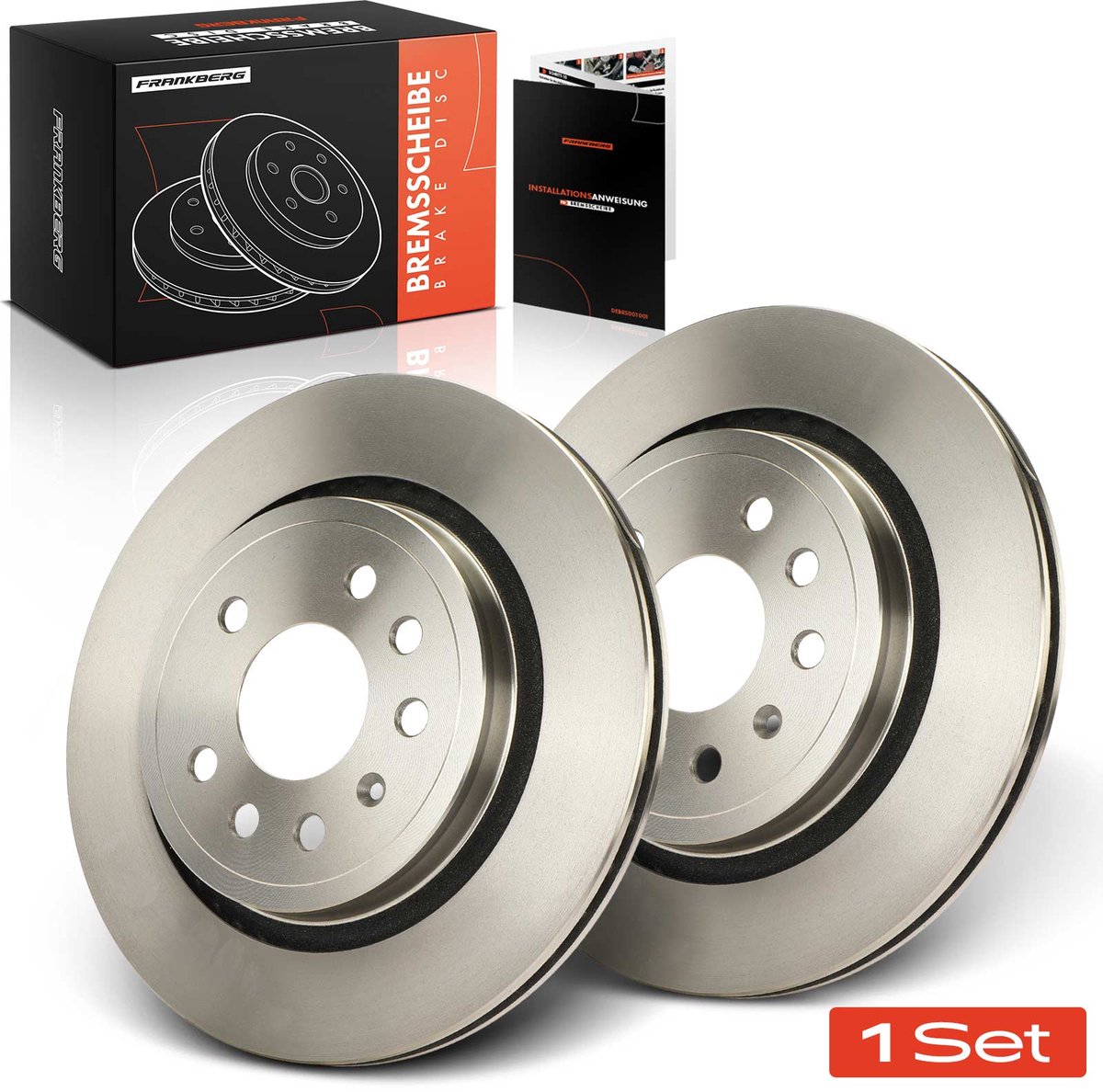 Frankberg 2x Remschijven Achteras voor Fiat Croma Opel