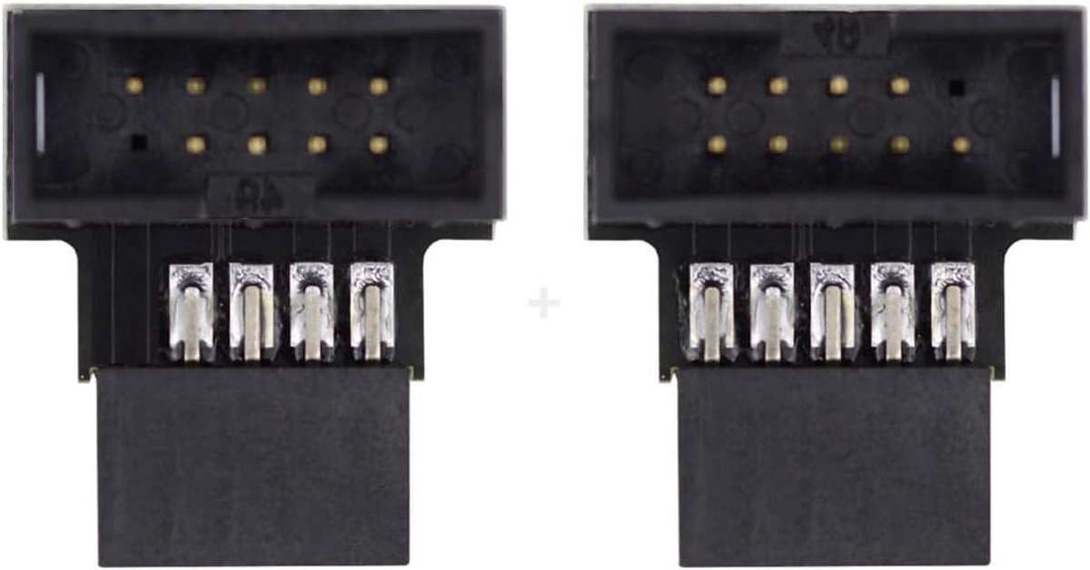 USB Hoek Adapter - 90 Graden Kabel - Computer Aansluiten - Schuine Type - 2 Stuks - Groen