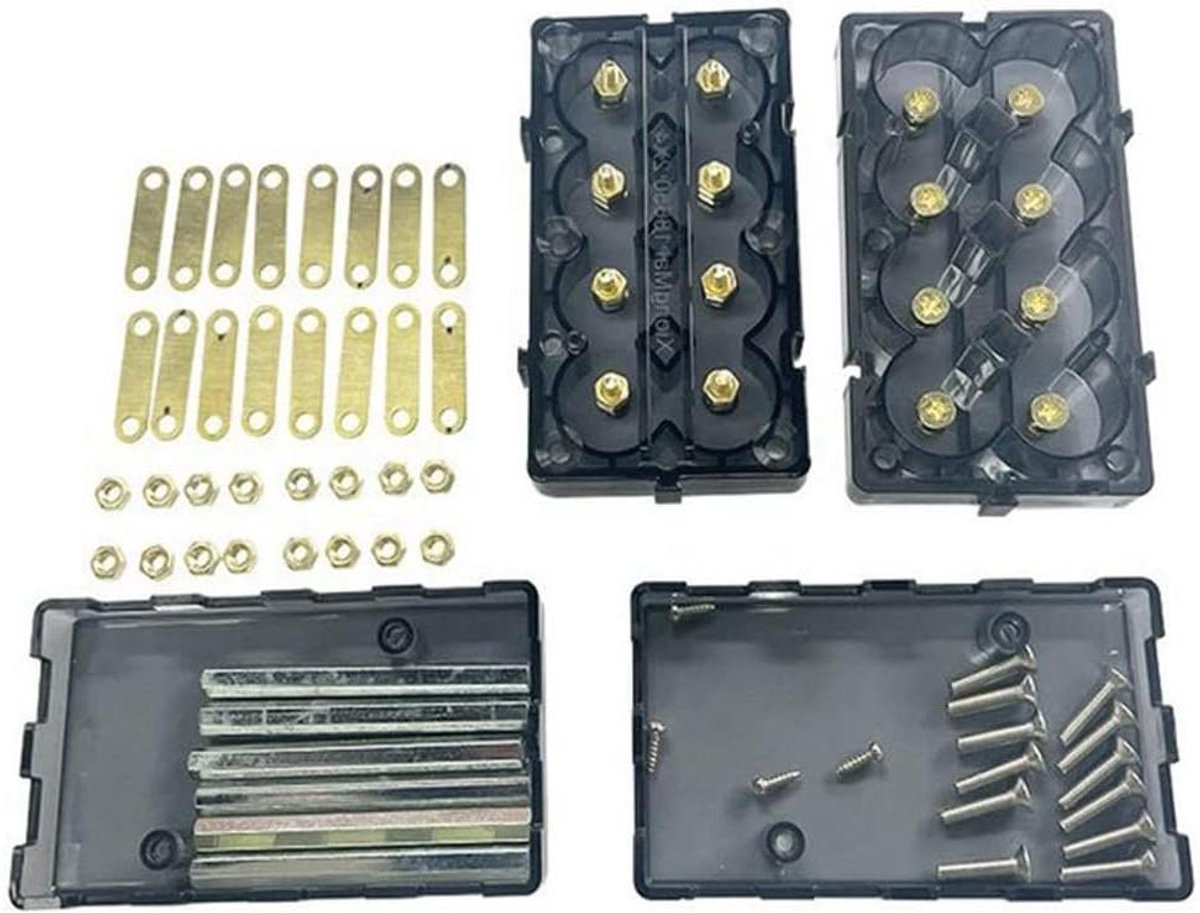 Energie Opslag Kit - Batterij Houder Case - Elektronische DIY - Splitbaar Geen Lassen - 86x49x102mm - Zwart Transparant