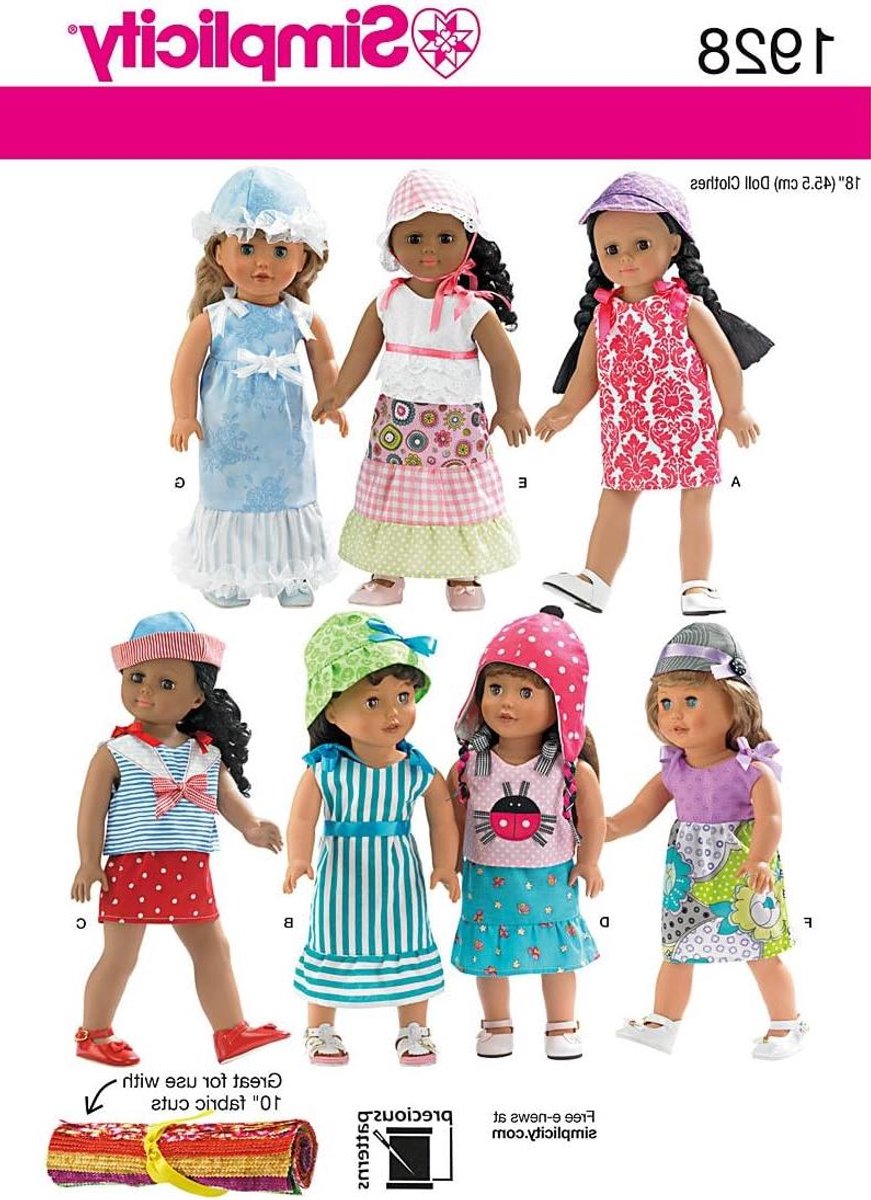 Poppenjurk Patroon - Naaipatroon Poppenkleding - Poppen Aankleden - Voor 18 Inch Poppen - One Size - Meerkleurig