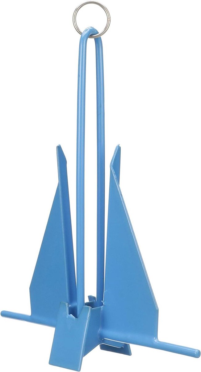 Anker met slipring - Watersport anker - Boot aanleggen - PVC-coating bootbescherming - Tot 24 voet - Blauw