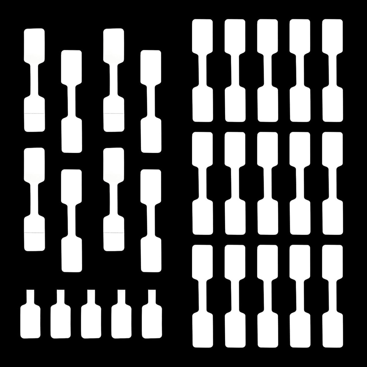 500 Stuks Zelfklevende Prijsstickers voor Sieraden - Rectangulaire Identificatie Labels voor Oorbellen, Kettingen en Armbanden