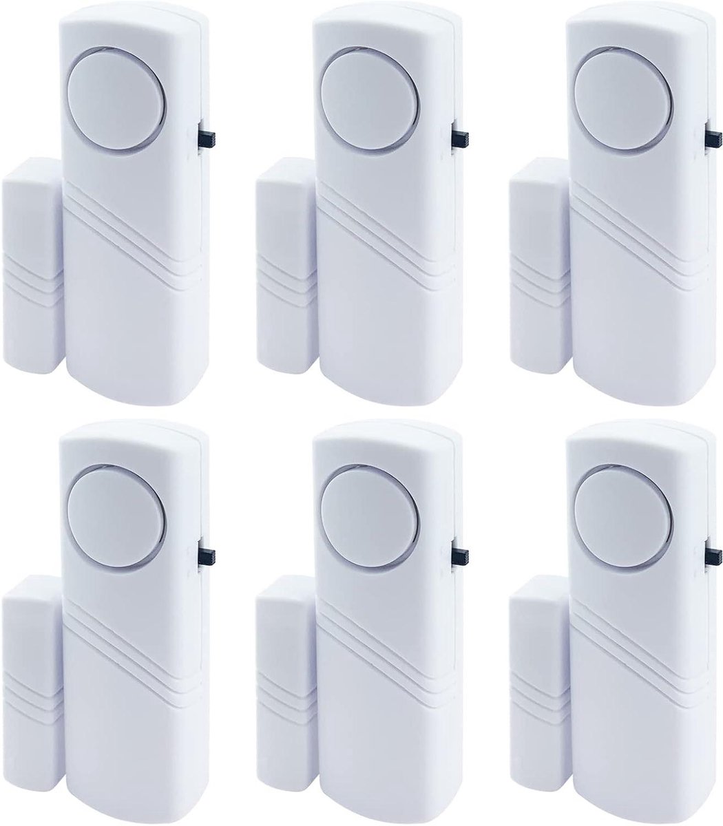 Deurraam Alarm - Inbraakalarm Raam - Kinderveiligheid Thuis - Magnetische Sensor - 90 Decibel - Wit
