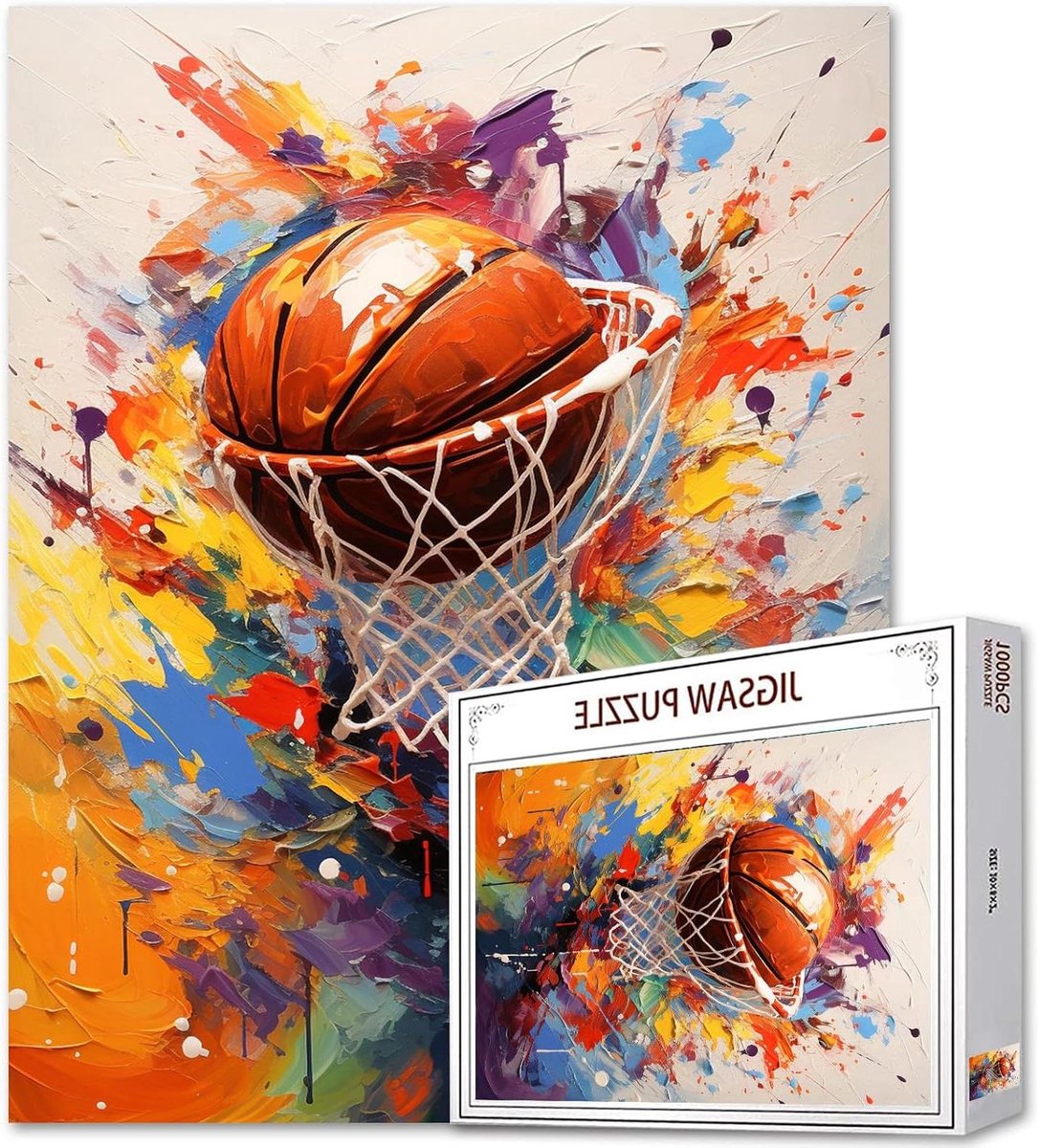 Basketbal Puzzel - Sport Puzzel - Ontspanning Thuis - Gerecycled Karton - 1000 Stukjes - Artwork-09