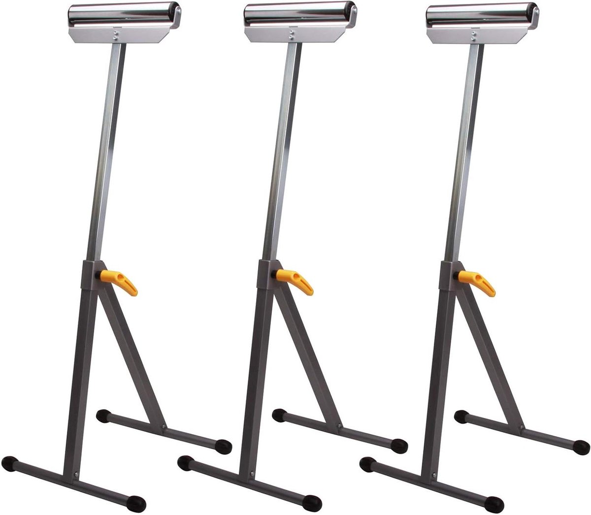 Rolbokken Set - Assteunen Werkplaats - Ondersteunen Voertuigen - Uittrekbaar 700-1080mm - 285mm Rollengte - Zwart