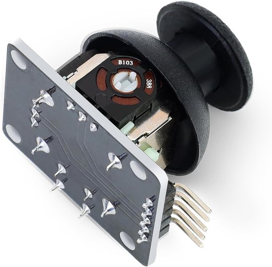XY Joystick Module - Gamecontroller Sensor - Doe-het-zelf Projecten - Dubbele As Analoog Digitaal - 8 stuks - Zwart — afbeelding 2