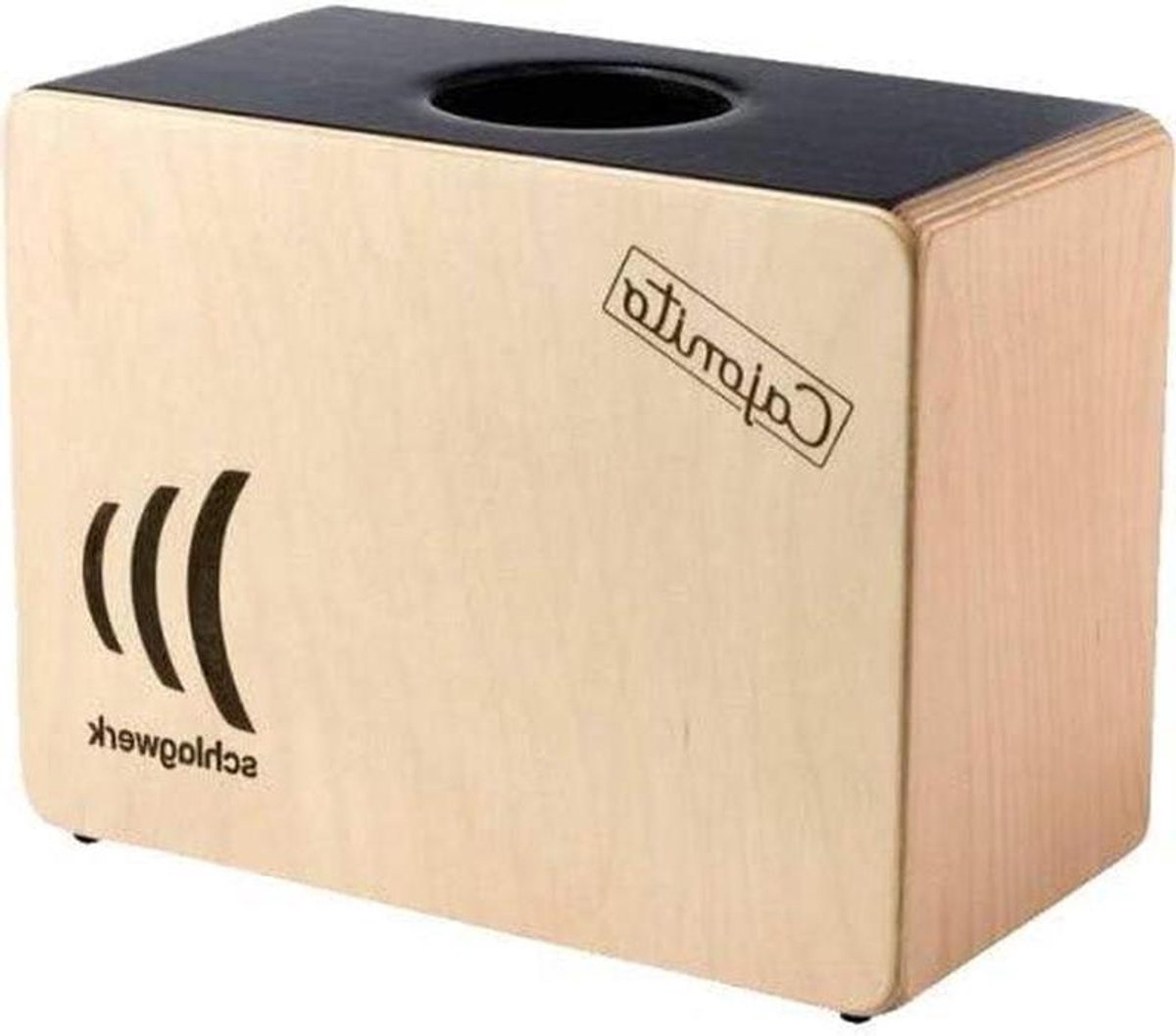 Cajonito - Handtrommel Percussie - Muziek Maken - Antislipcoating - 35 x 18 x 23 cm - Naturel