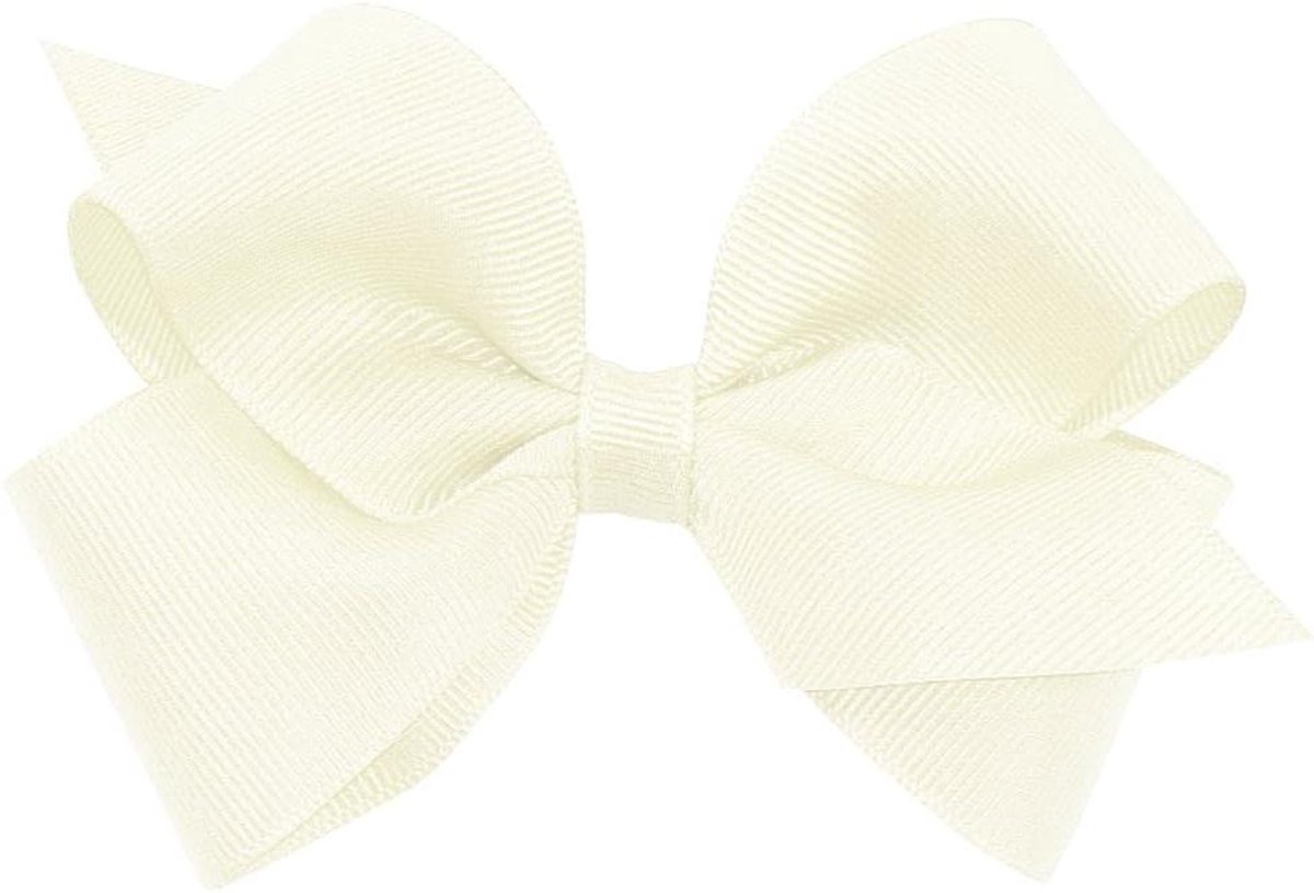 Haarstrik Meisjes - Haarclip Strik - Haar Styling - Handgemaakt Kwaliteit - 2.5 cm - Antiek Wit