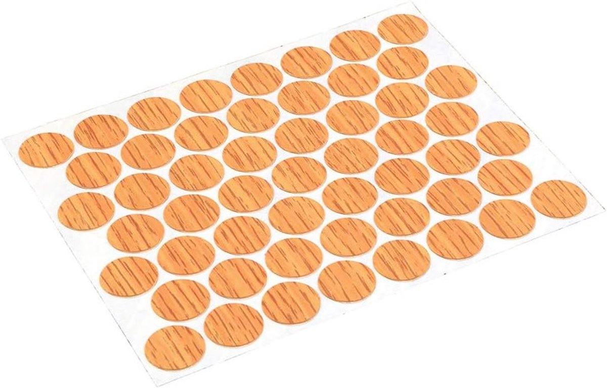 Schroefgathozen - Afdekkers - Gaten Afdekken - Zelfklevend PVC - 53 stuks - Eiken