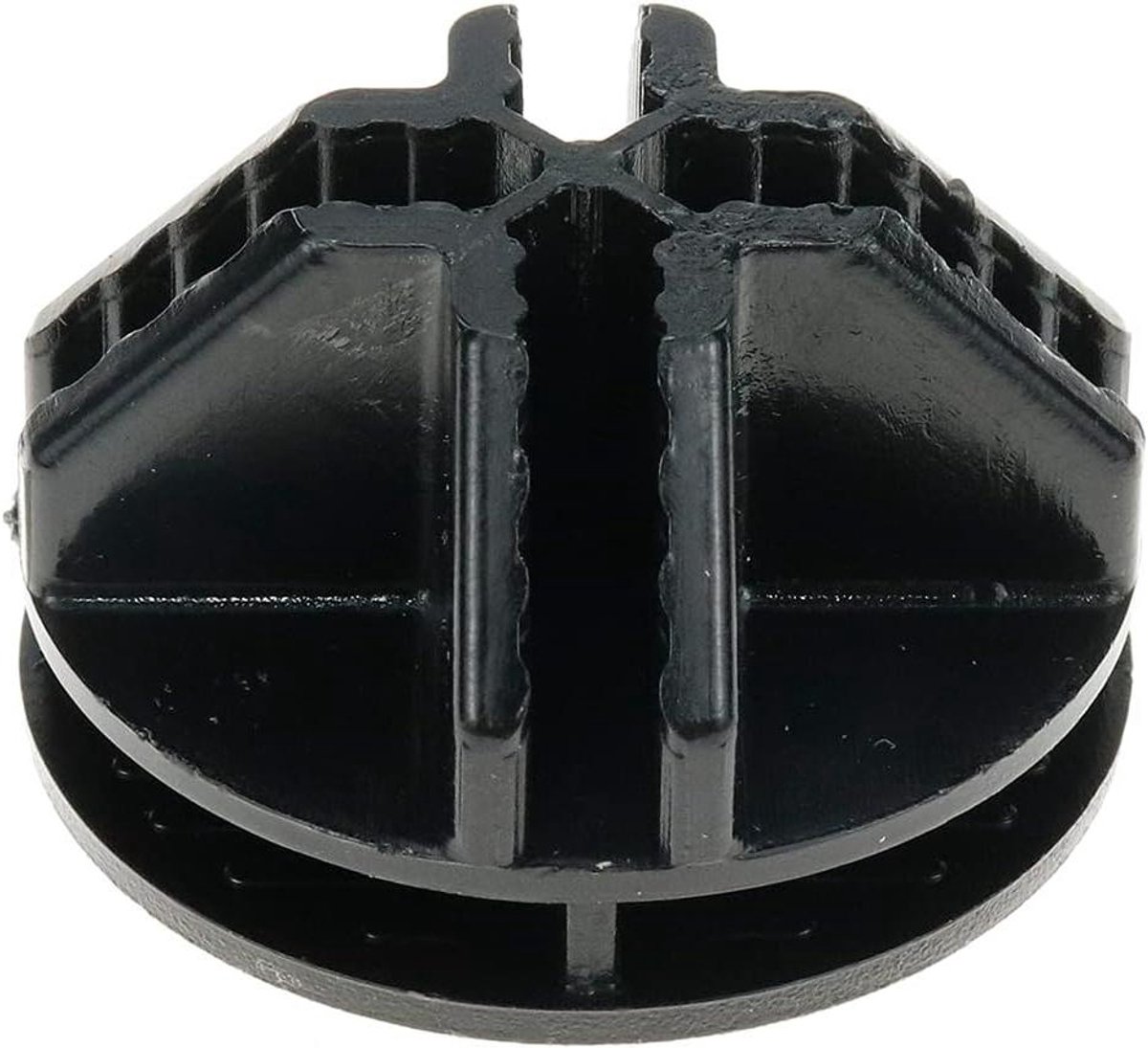 Plastic Connectors - Grid Cube Connectors - Modular Storage - 8 Slots per Connector - 50 Pieces - Black