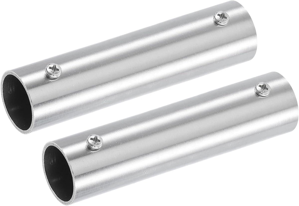 Buisverbinders 2-weg - Rechte koppelingen - Constructie projecten - Roestvrij staal - 25 mm buisdiameter - Zilver