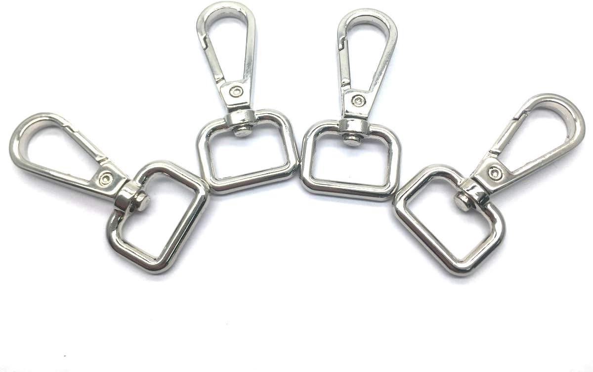 Kreeft Klauw Sluitingen - D-ringen Karabijnhaken - Sleutelkoord Maken - 360 Graden Draaibaar - 5/8 Inch - Zilver