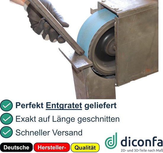 Rondstaal S235JR - Stalen Stang - Metaalbewerking - Warmgewalst - 20 mm x 1000 mm - Grijs — afbeelding 2