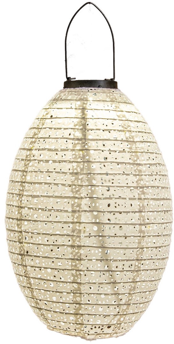 Annas collection - Lampion solar marrakesh 22x32 cm wit