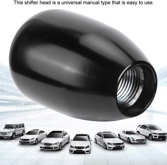 Versnellingspookknop Auto - Schakelknop Handgeschakeld - Auto Interieur Upgrade - Universele Pasvorm - 3 Adapters - Zwart van Merkloos — afbeelding 2