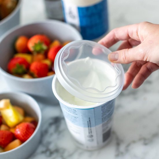 Herbruikbare Vershouddeksels - Afdekking Yoghurtbeker - Voedsel Langer Vers Houden - Lekvrije Sluiting - Set van 3 - Crystal Clear — afbeelding 3