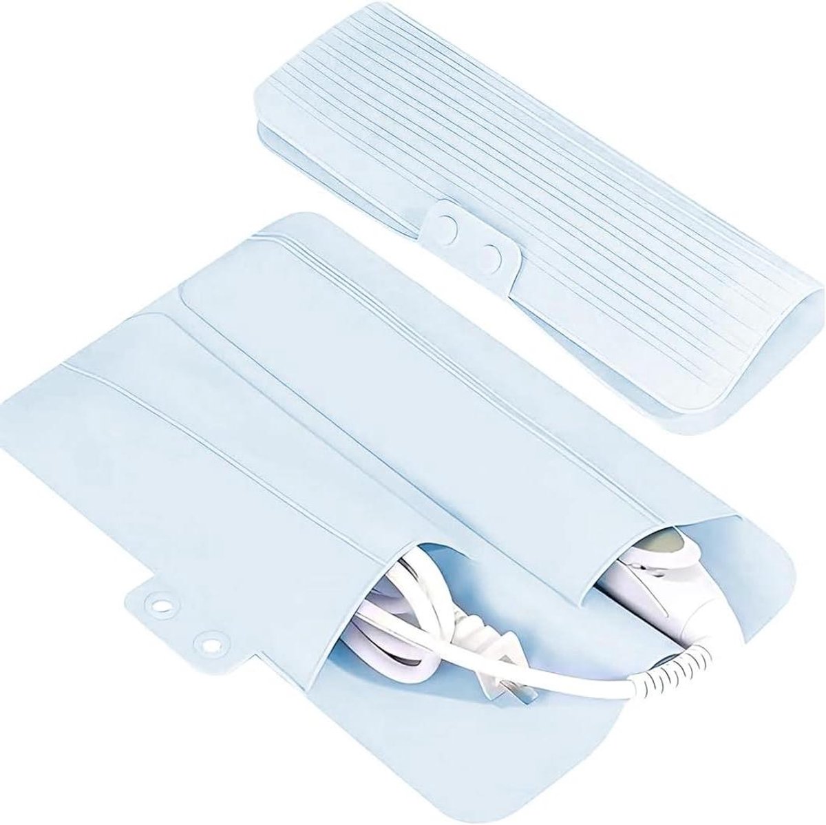Hittebestendige Tas en Mat - Opvouwbare Onderlegger - Stylingapparaten Beschermen - Veilig Opbergen en Transport - 20 x 15 cm