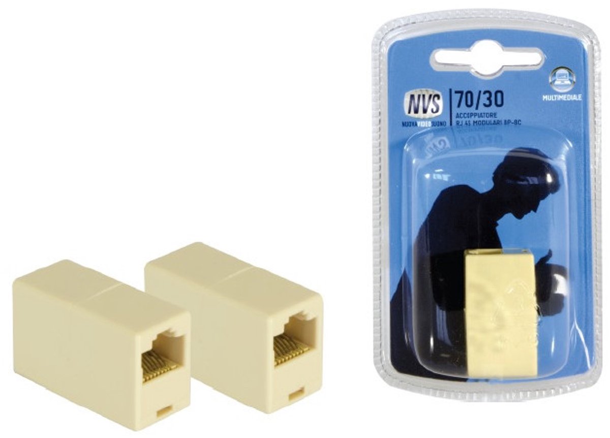nuovaVideosuono 70/30 RJ45 RJ45 Beige kabeladapter/verloopstukje