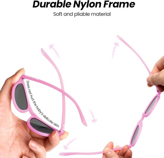 Baby Zonnebril - Polarized Bril - Bescherming Tegen Zon - Kleurveranderend Bij UV - 0-24 Maanden - Paars van Merkloos — afbeelding 4