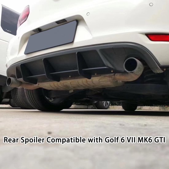 Achterbumper Diffuser - Achterspoiler Lip - Sportieve Uitstraling - Specifiek voor Golf 6 GTI - 97 cm lengte - Koolstofvezel — afbeelding 2