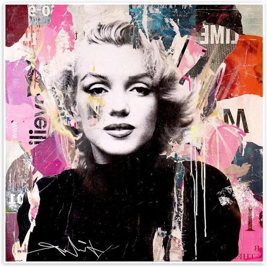 Marilyn Monroe Poster - Wanddecoratie Muurkunst - Woonkamer Decoratie - Premium Papier 250 g/m² - 50 x 50 cm