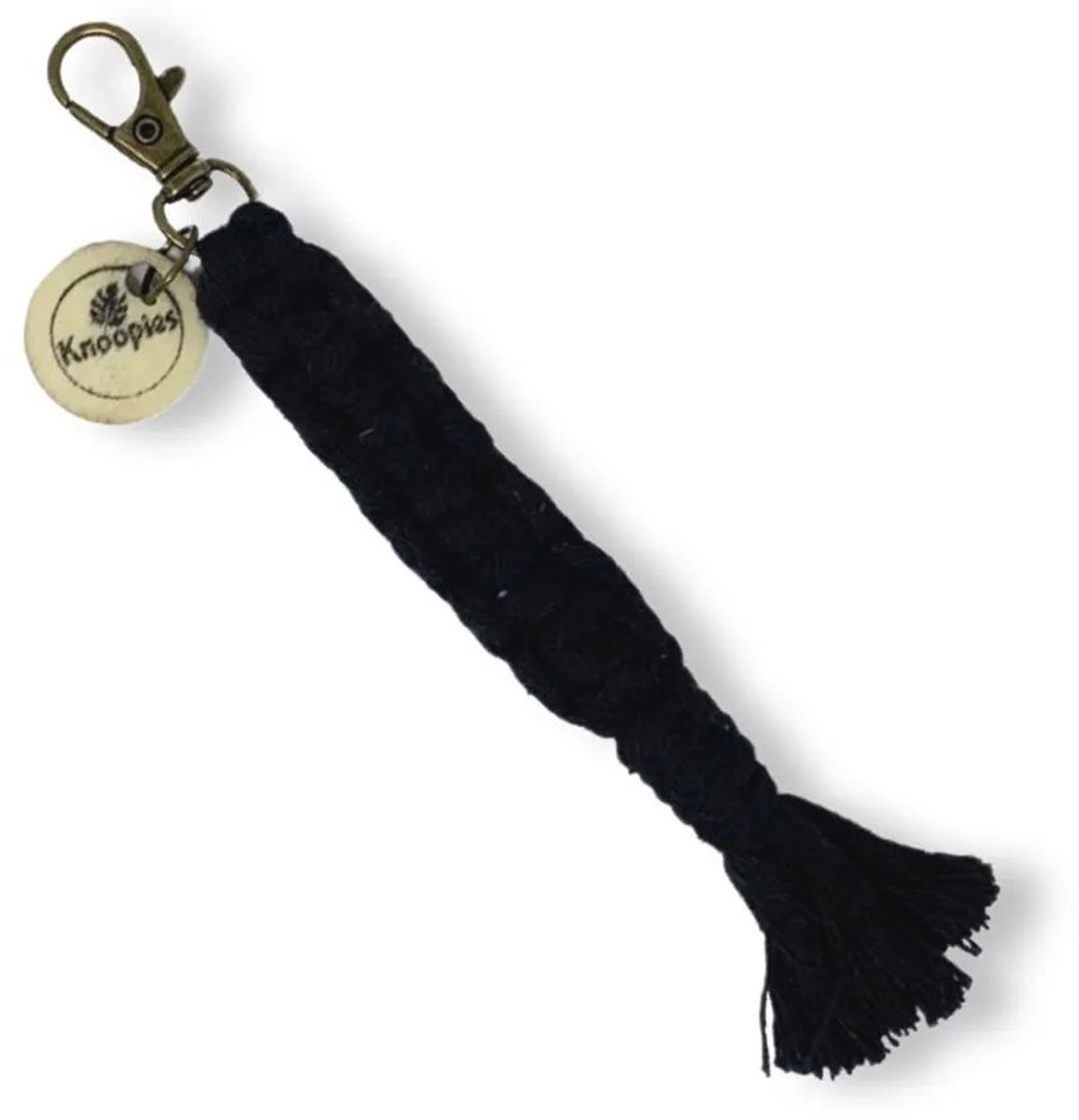 Macramé Sleutelhanger - Square Knots - Zwart - Katoenkoord - Prijs per Stuk - Inclusief Verzendkosten