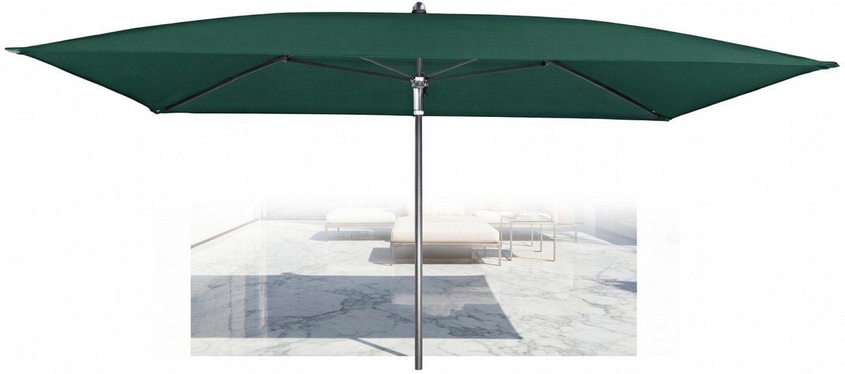Premium Waterdichte Tuinparasol 225x120 cm UV80 Donkergroen – Rechthoekige Balkon- en Terrasparasol – MedaHomeStore
