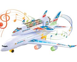 Speelgoed vliegtuig + Space Shuttle -Airways 787 - LED licht + geluiden en rijdende wielen (incl. batterijen)