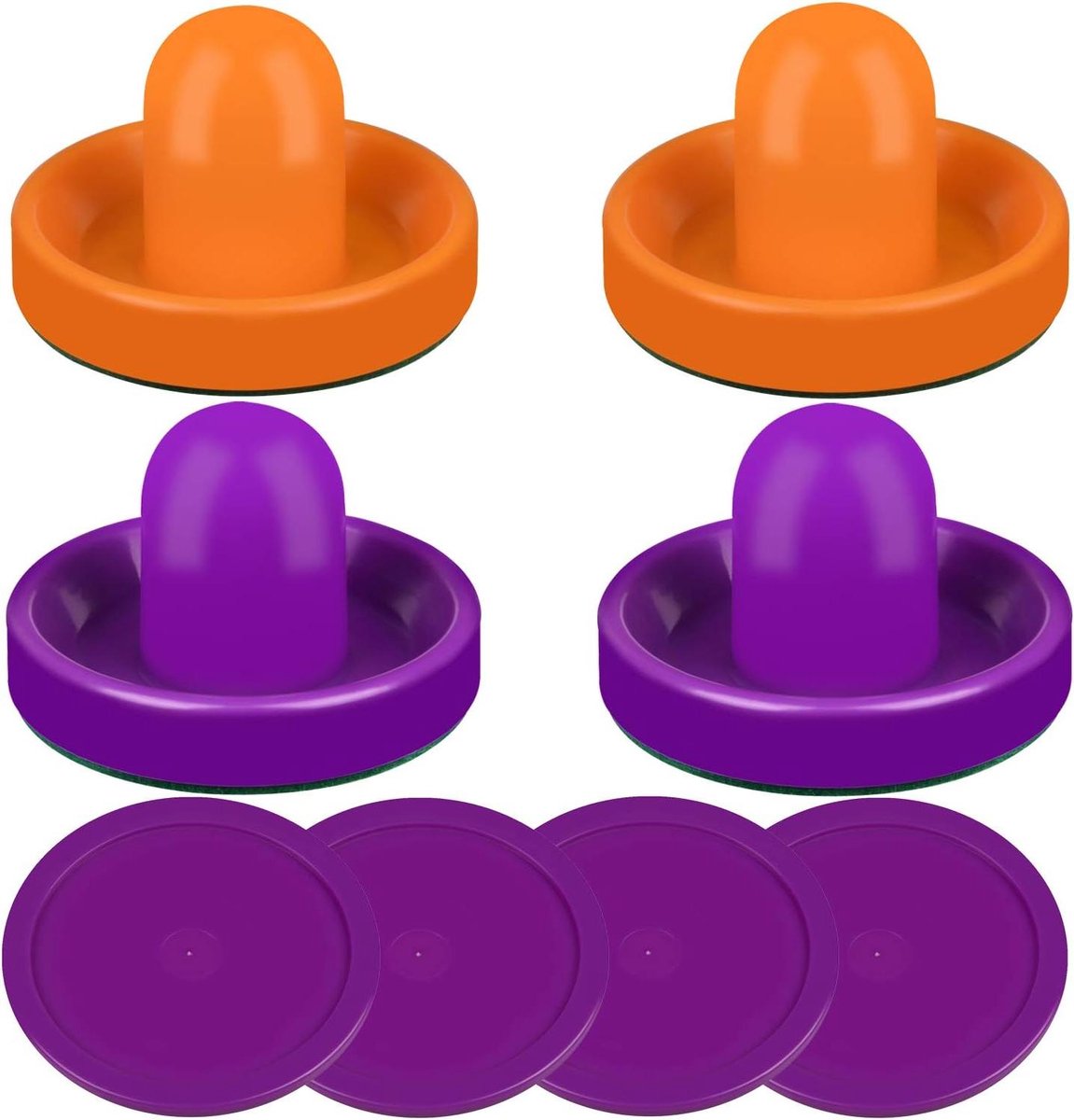 Air Hockey Accessoires - Pusher en Puck Set - Spelverbetering Thuis - Duurzaam ABS Materiaal - 4 Pushers 4 Pucks
