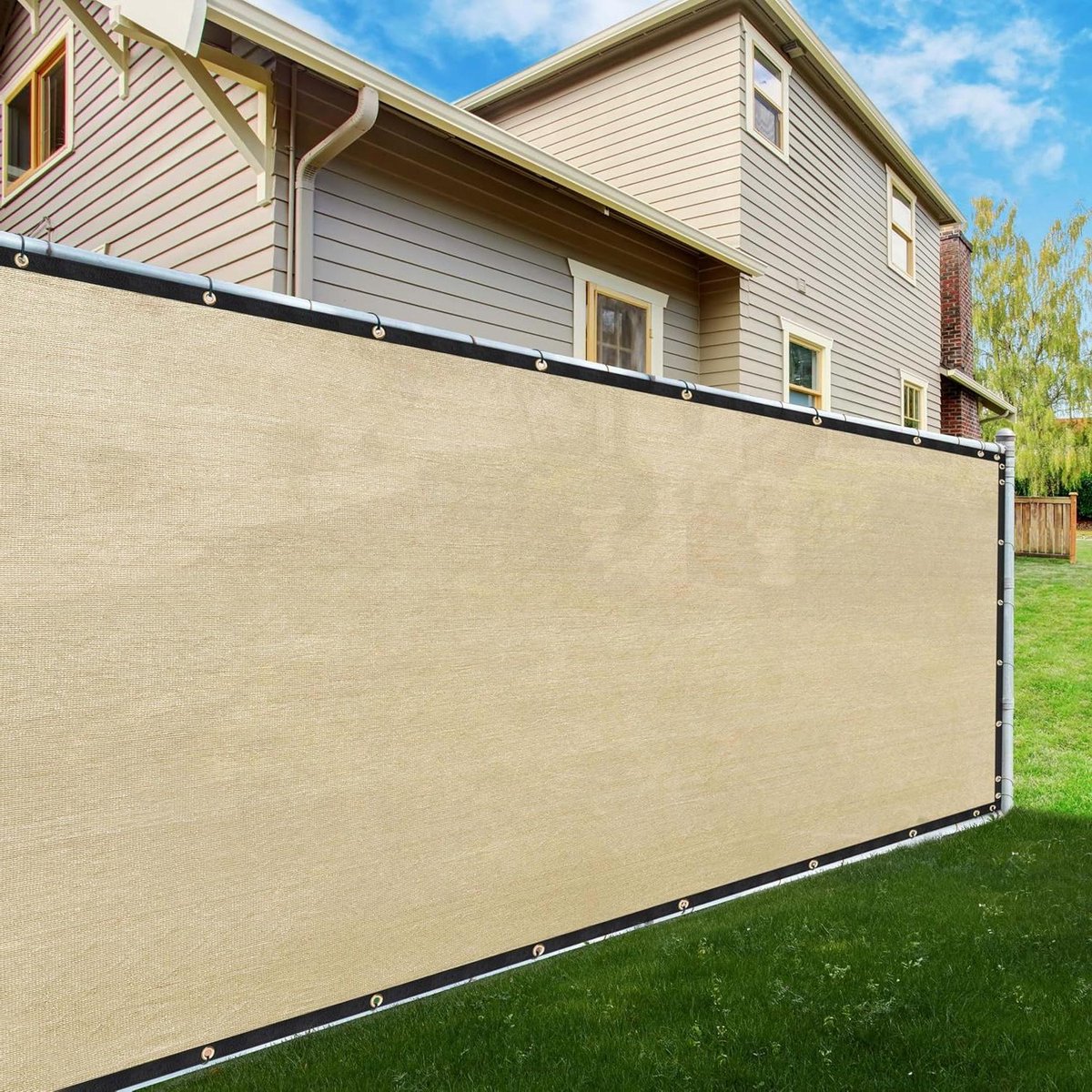 Hek Privacy Scherm - Schermgaas Tuin - Privacy Creëren - UV-Gestabiliseerd HDPE - 6 x 88 voet - Beige