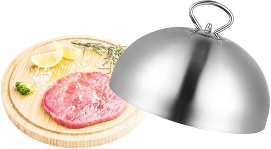 RVS steakhoes 26cm - Anti-oliespetter, multifunctioneel voor grillen en bakken — afbeelding 4