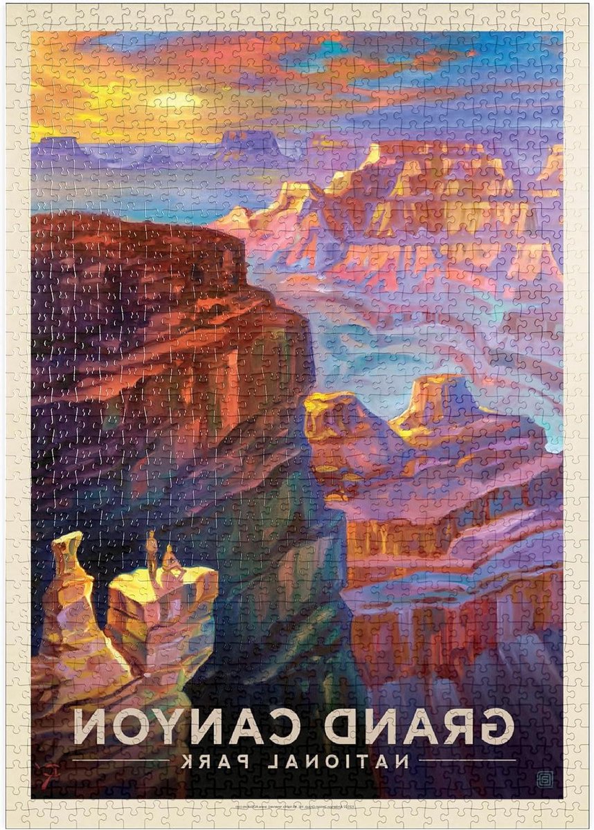 Legpuzzel Grand Canyon - Nationale Park Puzzel - Ontspannen Tijd Verdrijven - Hoge Resolutie Print - 1000 Stukjes - Natuurlijke Kleuren