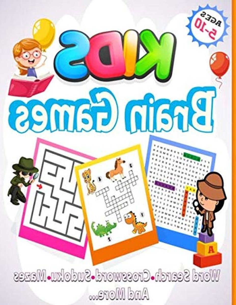 Kinder Brein Spelletjes Boek - Puzzelboek Kinderen - Logisch Denken Trainen - Diverse Puzzelsoorten - 104 Pagina's - Niet gespecificeerd