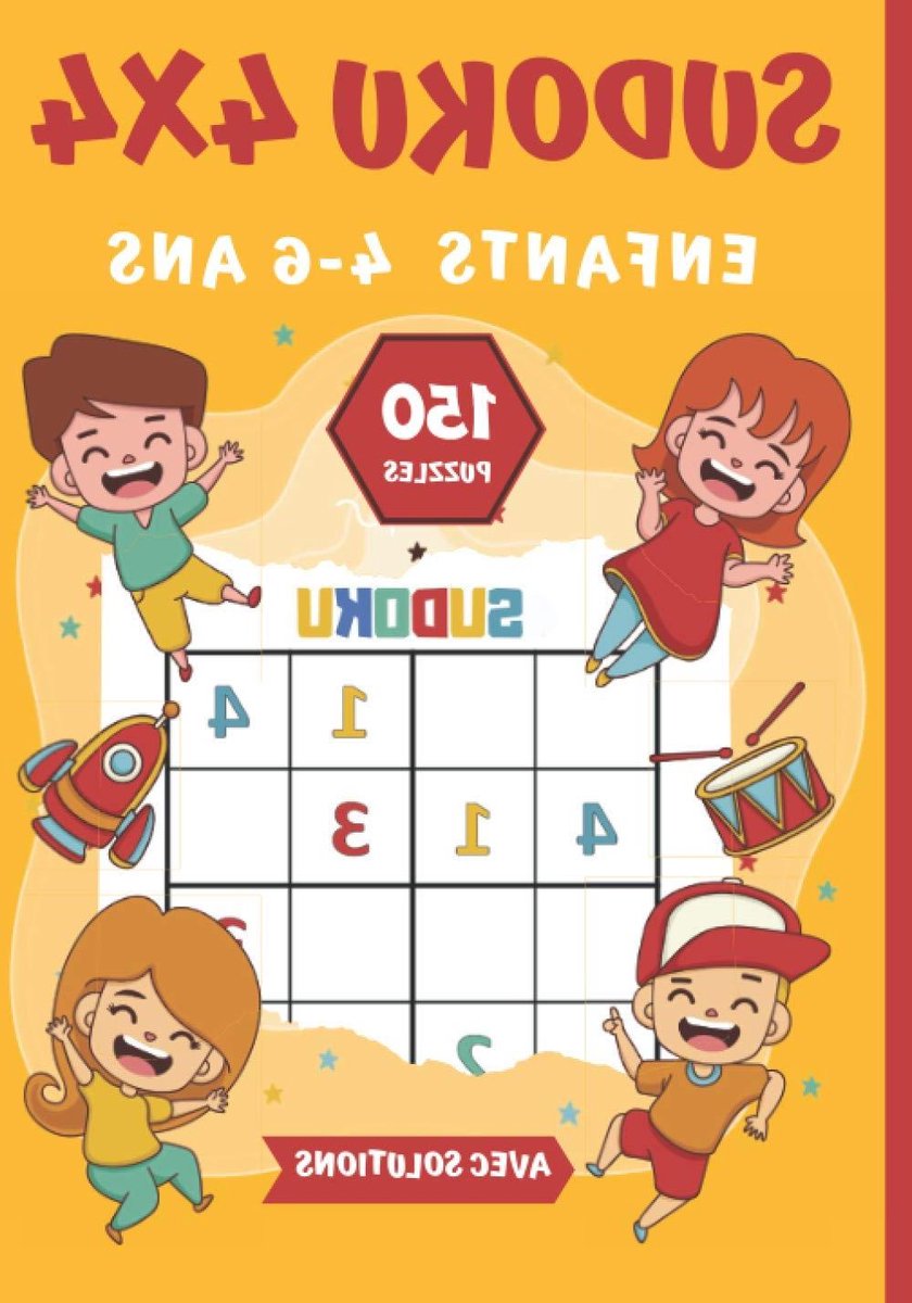 Sudoku 4X4 Kinderen - Logica Spel - Kind Ontwikkeling - Zeer Gemakkelijk Niveau - 17.78 x 25.4 cm - Niet gespecificeerd