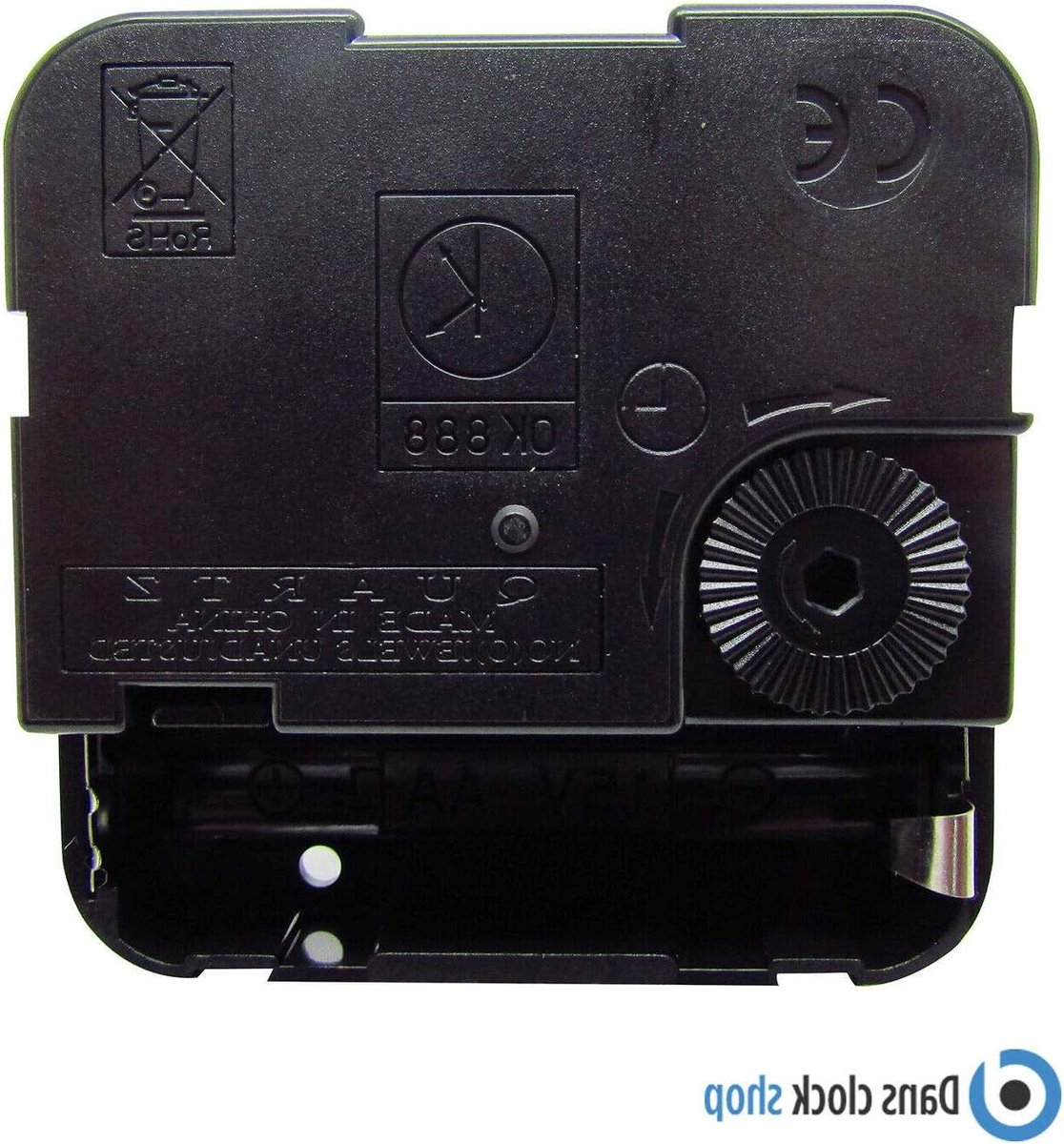 Quartz Klok Uurwerk - Klok Mechanisme - Klok Reparatie - Plastic As - 8mm As - Zwart