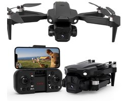 Drone avec caméra minidrone avec caméra pour débutants, drone pliable pour adultes, moteur sans balai, 3 vitesses, positionnement par flux optique, quadcoptère RC avec sac de transport