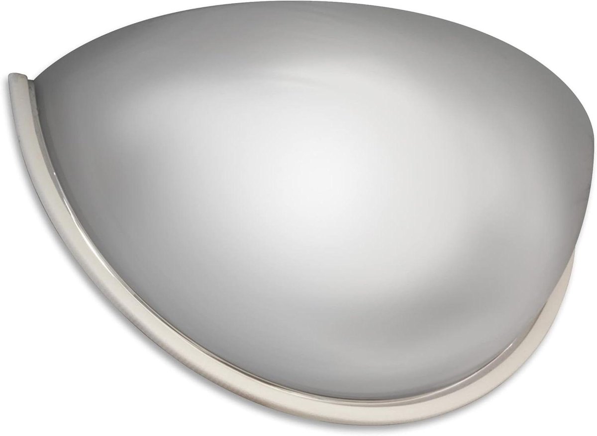 Halve Koepel Spiegel - Convexe Spiegel - Veiligheid Zien - 180 Graden Zicht - 45.7 cm Diameter - Wit