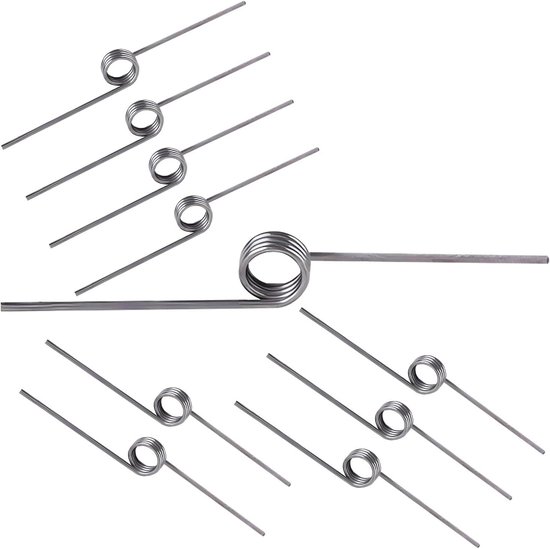 Kleine Torsieveren - Mechanische Veren - Onderdelen Vervangen - V-vormig Ontwerp - 5 mm Buitendiameter - Zilver