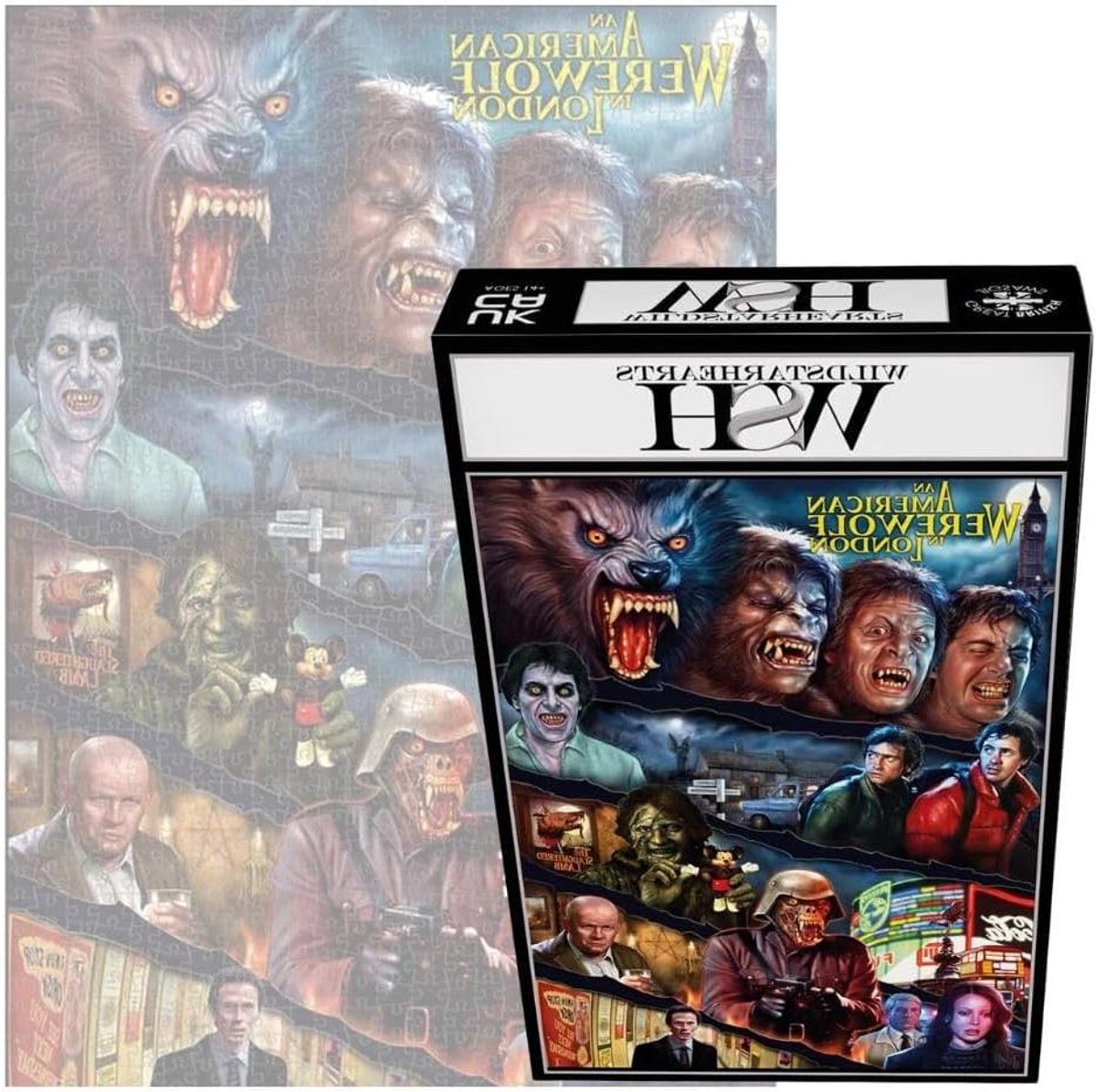 Weerwolf Puzzel - Legpuzzel Horror - Ontspannende Vrije Tijd - Gelicentieerde Horror Art - 1000 Stukjes - Zwart