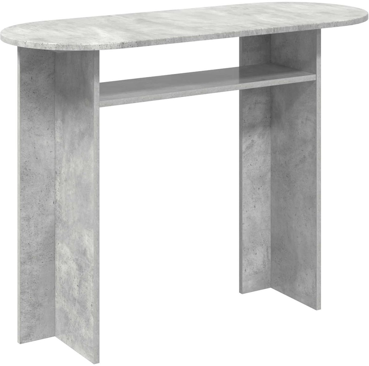 vidaXL Wandtafel - Betongrijs - 100 - x - 39,5 - x - 75 - cm - Bewerkt - hout