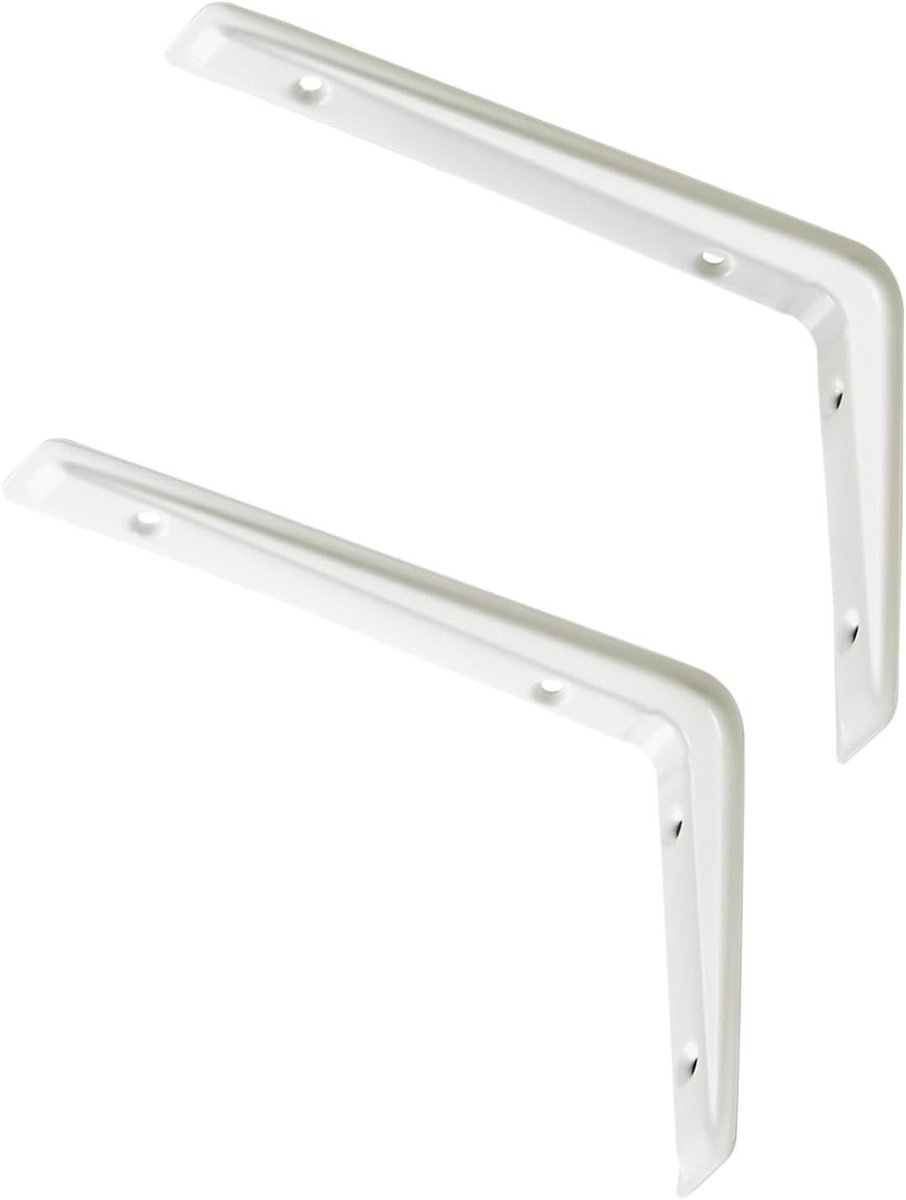 Plankdragers - Wandsteunen - Planken Ophangen - Stalen Constructie - 172 x 121 mm - Wit