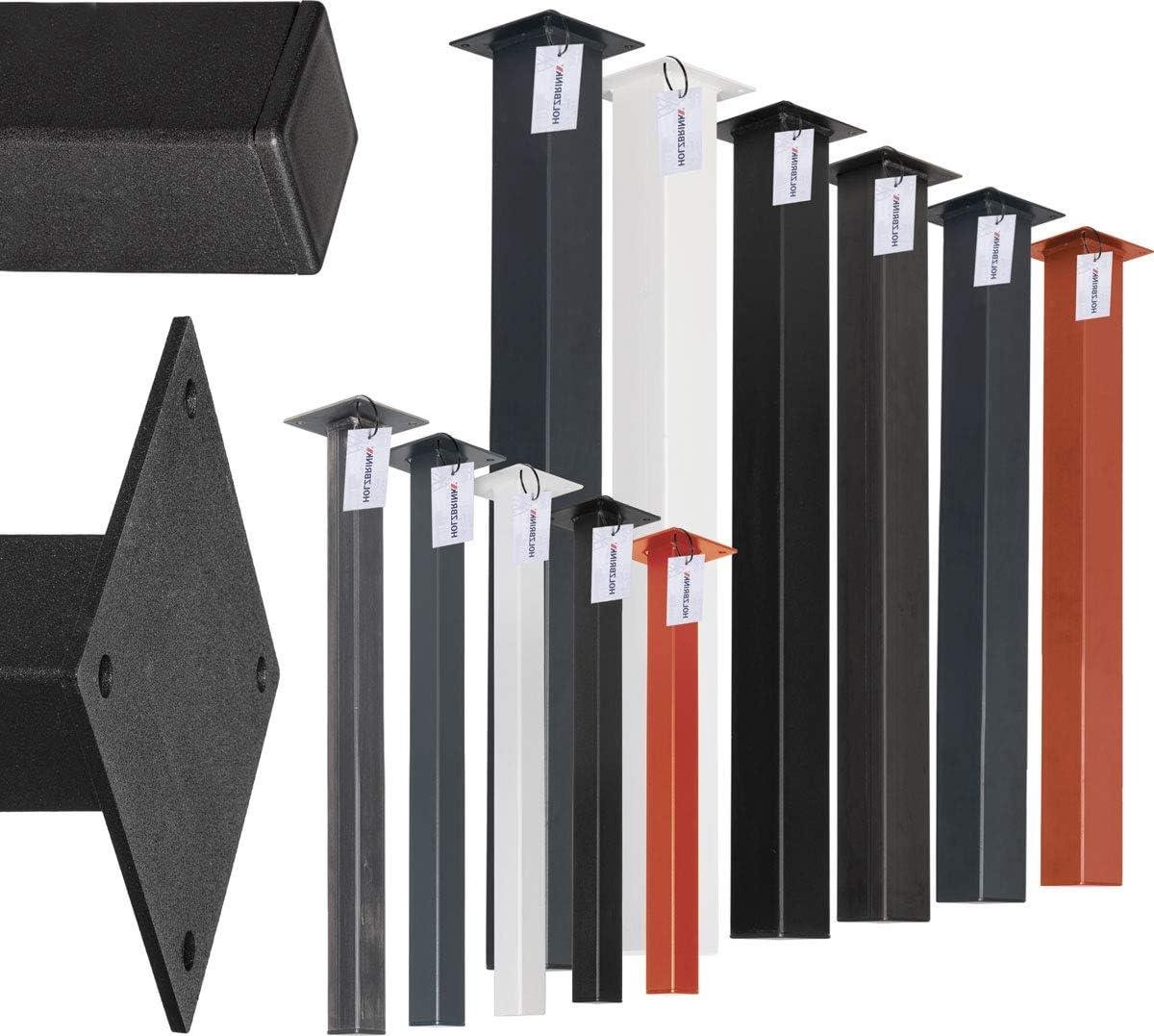 Vierkante tafelpoot - Meubelonderstel metaal - Zelf meubels maken - Stabiele profielconstructie - 100 cm hoogte - Diepzwart