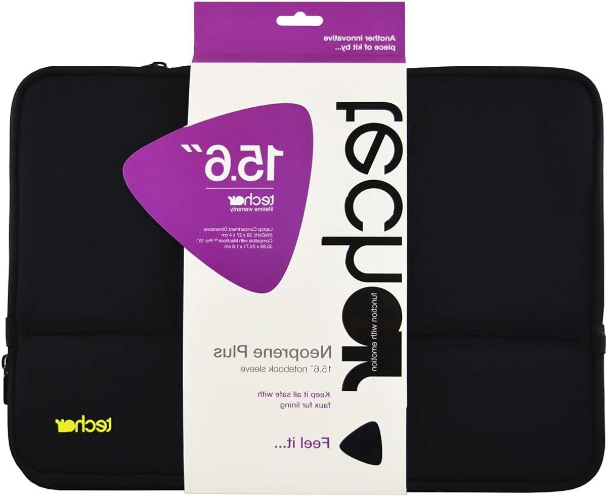Notebook tas - Laptop hoes - Veilig vervoer - Drie ritsvakken - 381 cm - Zwart rood