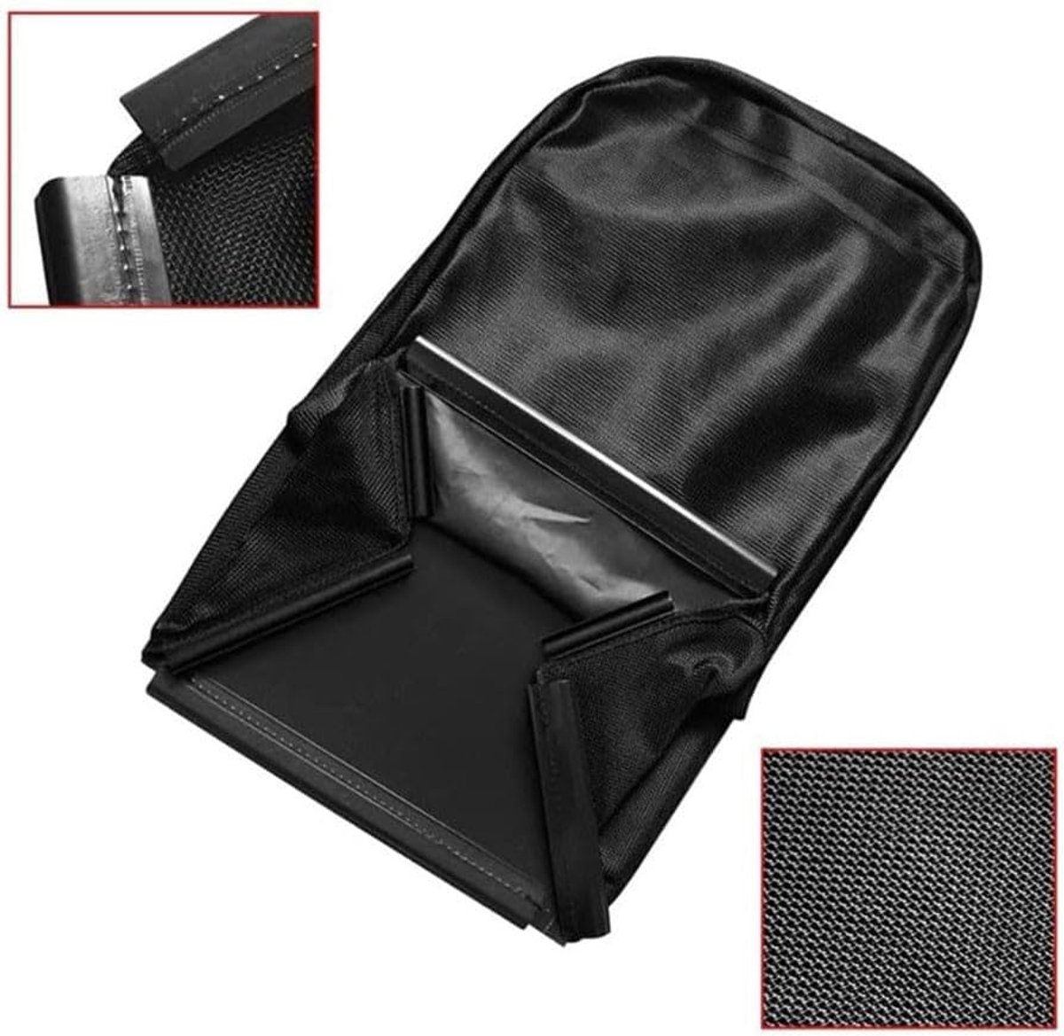 Graszak Grasmaaier - Grasopvangtas Opvangbak - Gazon Onderhouden - Scheurbestendig Polyester - 35 x 9 x 9 cm - Zwart