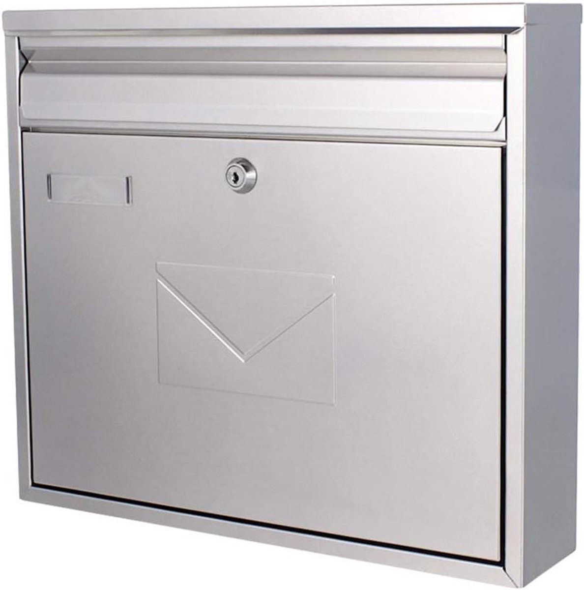 Brievenbus - Postbak - Post Ontvangen - Dubbelzijdige Inworp - 360x320 mm - Zilver