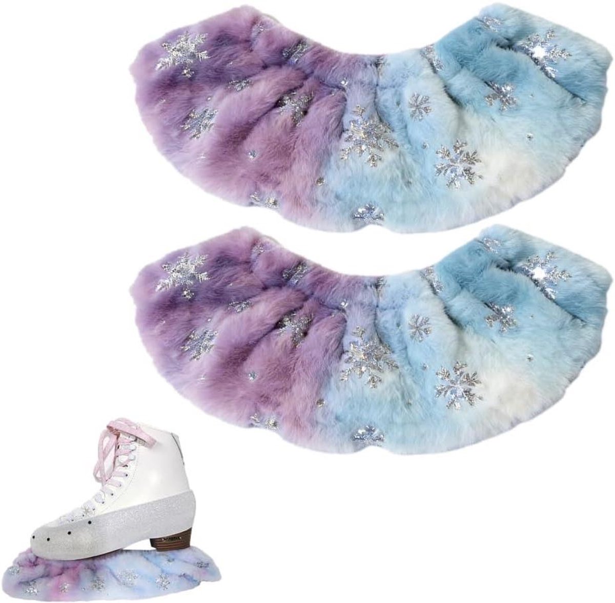 Schaatsen Blade Covers - Schaatsbeschermers - Schaatsen Beschermen - Super Absorberend - 25 x 5 x 4 cm - Blauw Paars